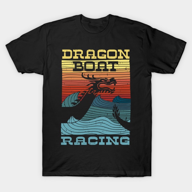 Dragon Boat Racing Retro Look T-Shirt by MarkusShirts